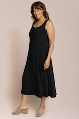 Sleeveless Square Neck Fit & Flare Dress