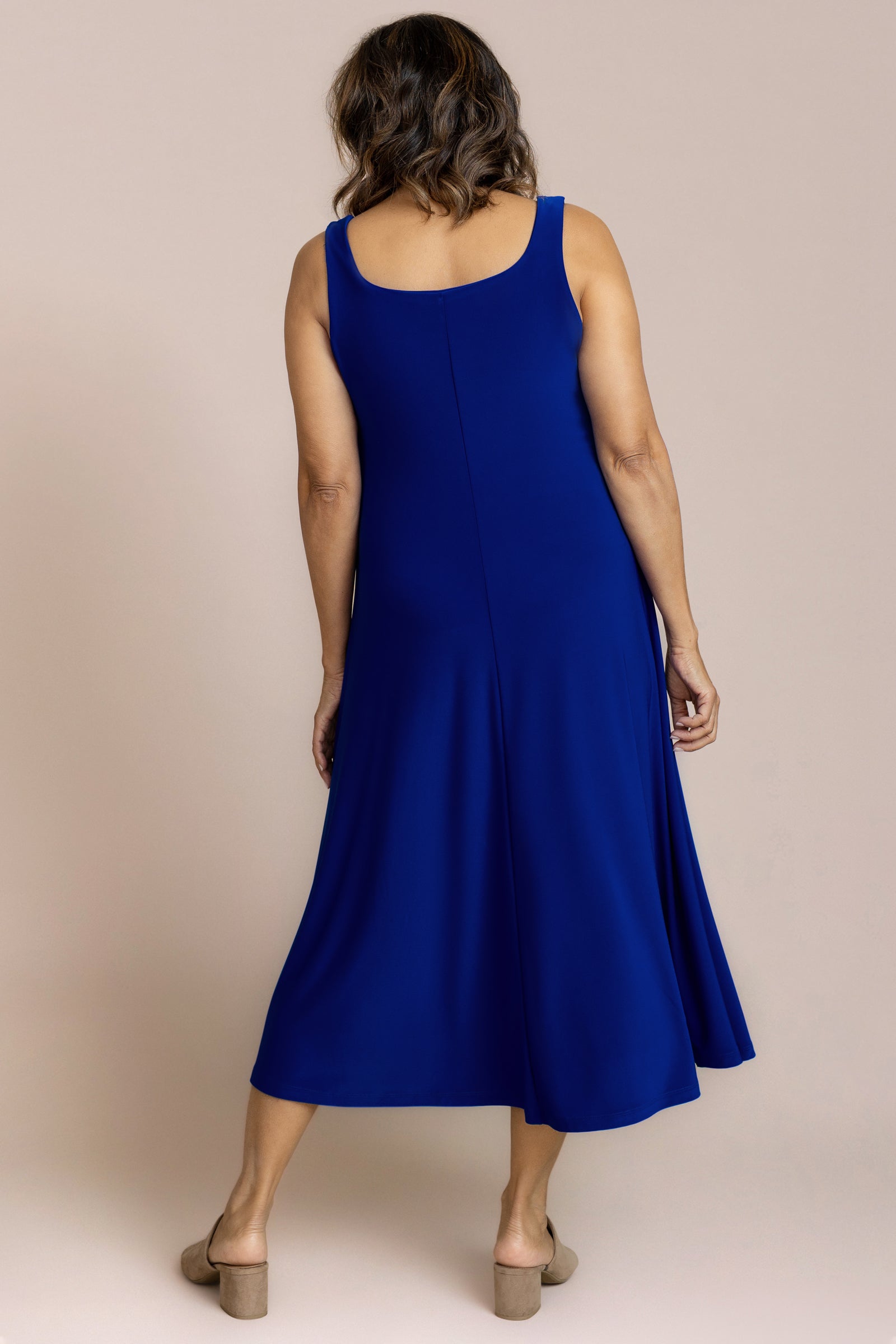 Sleeveless Square Neck Fit & Flare Dress