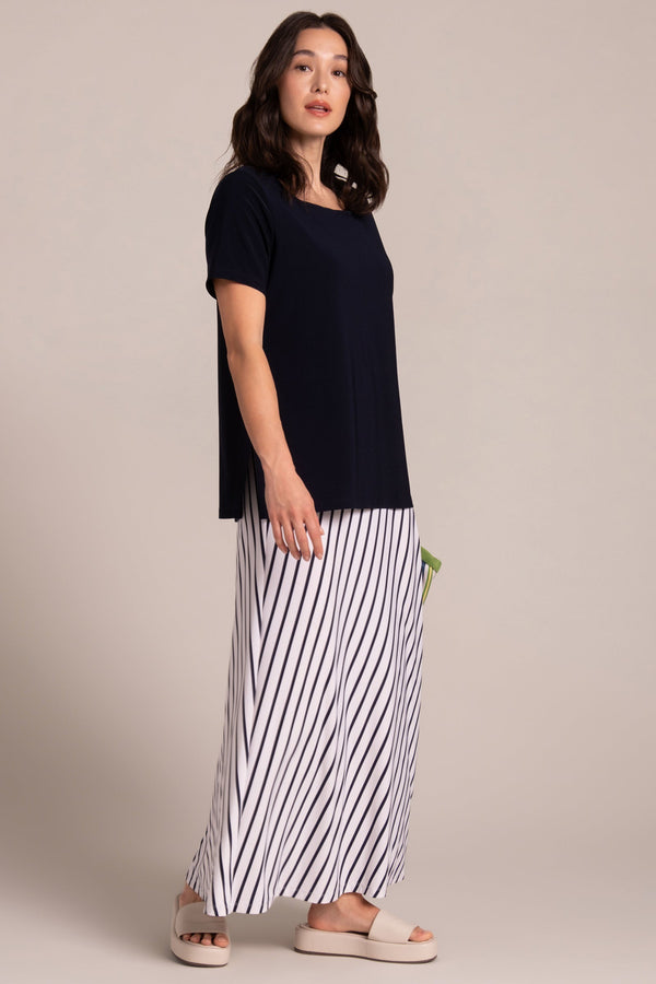 Soft Square Neck Top | Navy