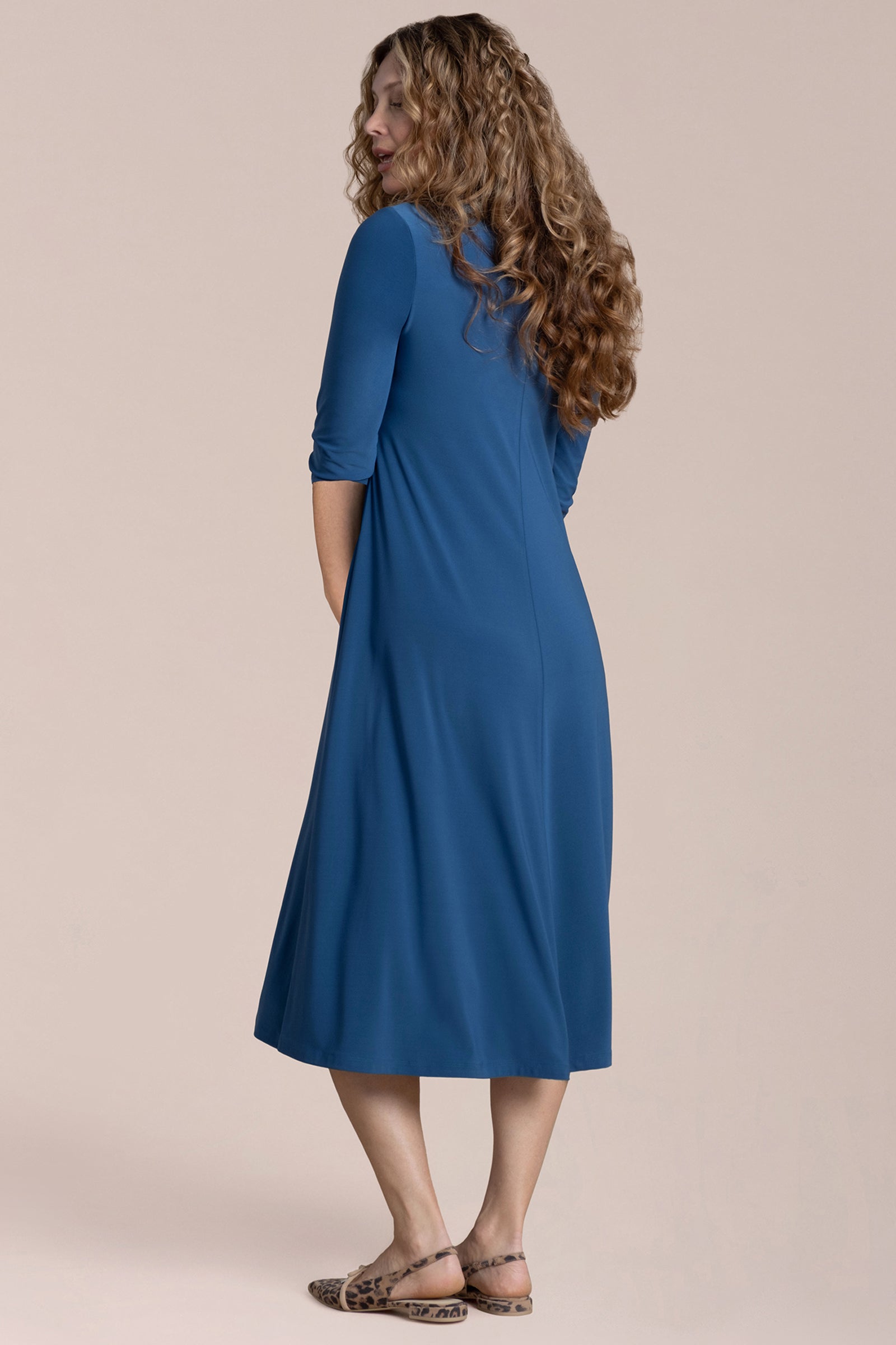 Square Neck Fit & Flare Dress | Sympli US Square Neck Fit & Flare Dress | Sympli US