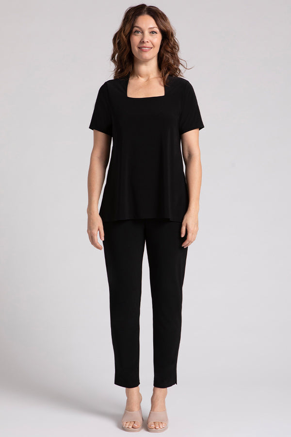 Square Neck Top | Black