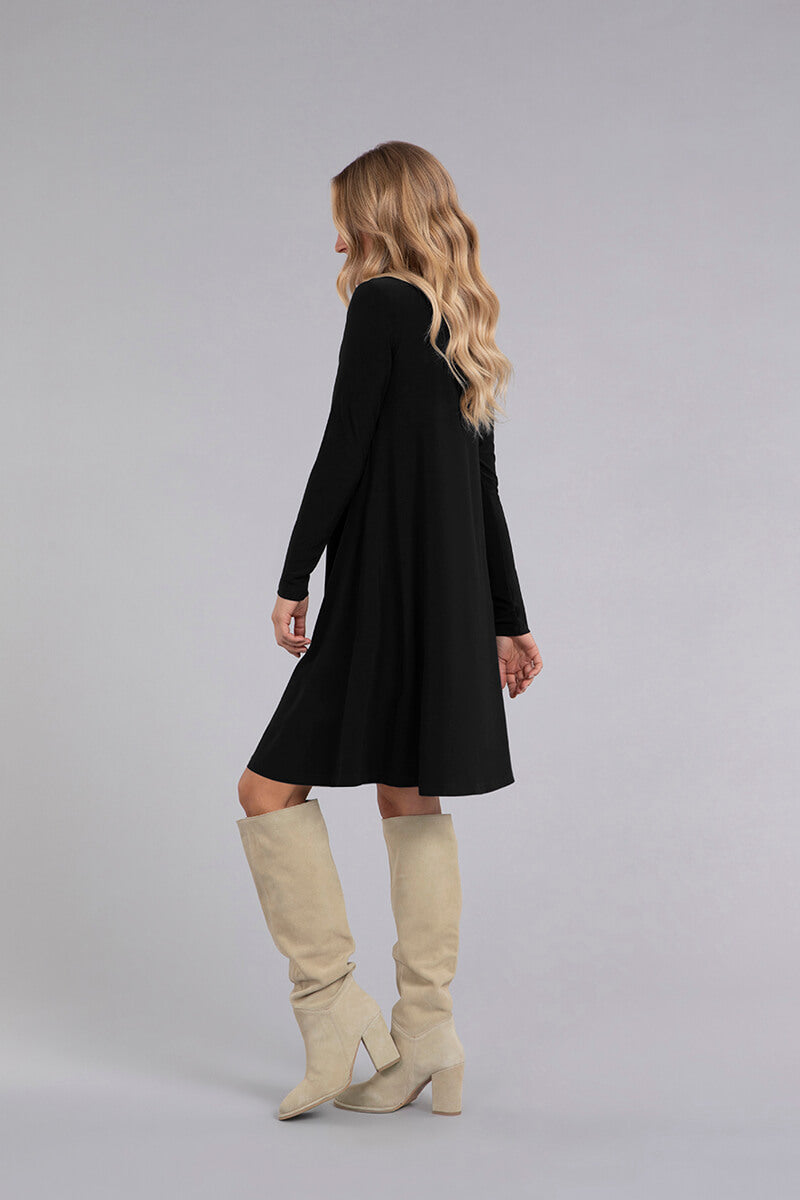 High neck trapeze outlet dress