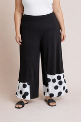 Wide Leg Crop, Blocked Print