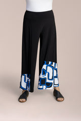 Wide Leg Crop,  Blocked Print