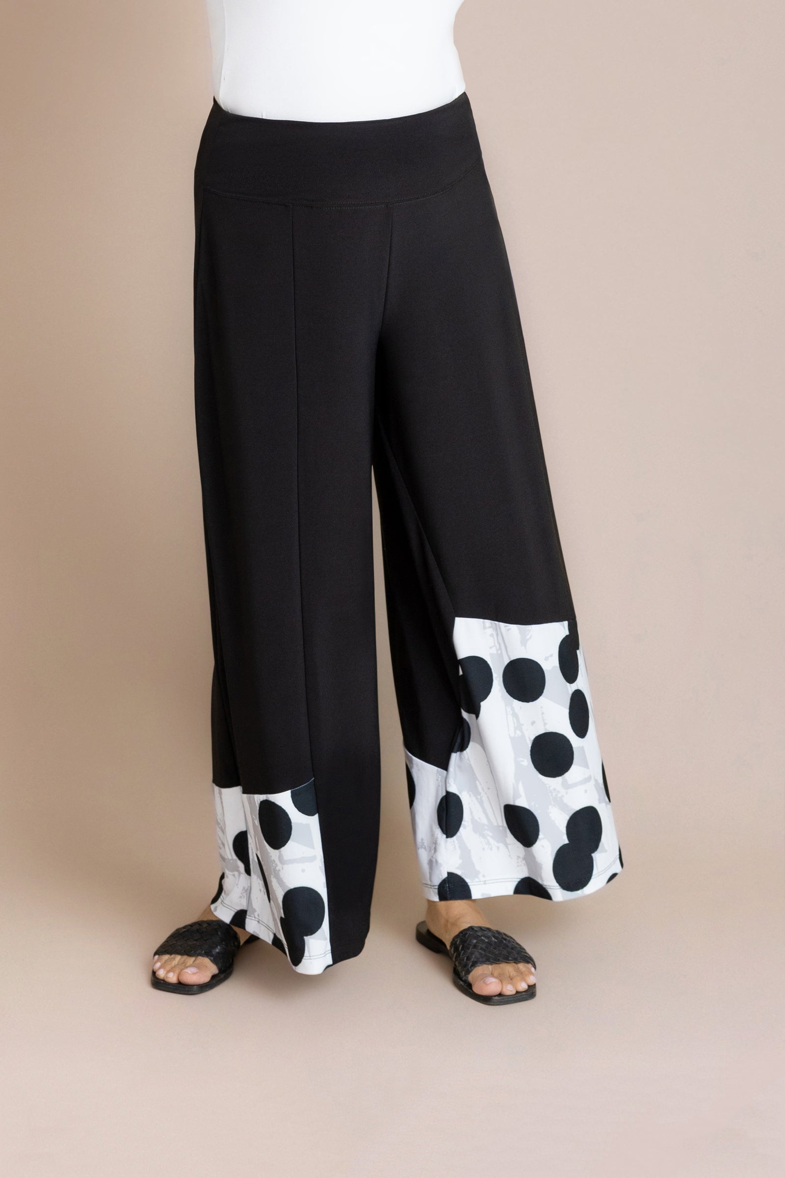 Wide Leg Crop,  Blocked Print