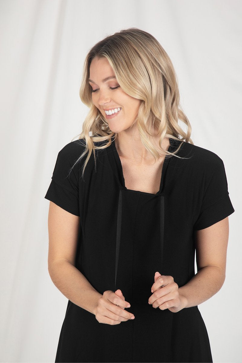 Motion Trim Dress | Black | Sympli US