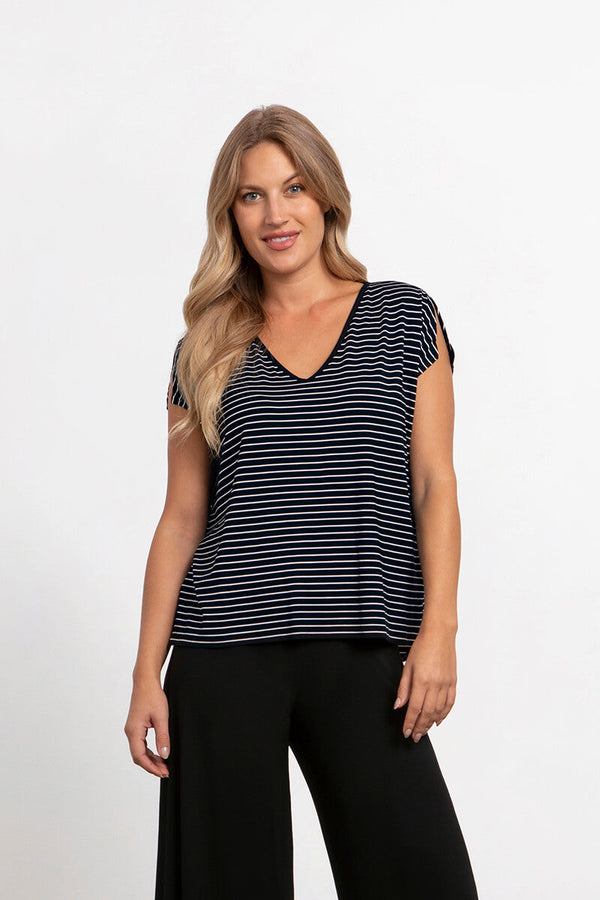 Blk Wht/Pinstripe