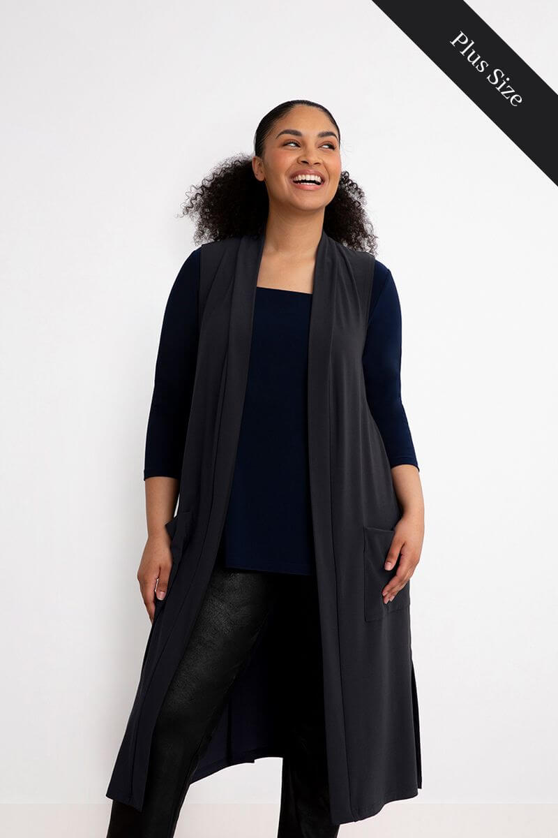 Duster vest outlet plus size